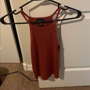 burnt orange halter top